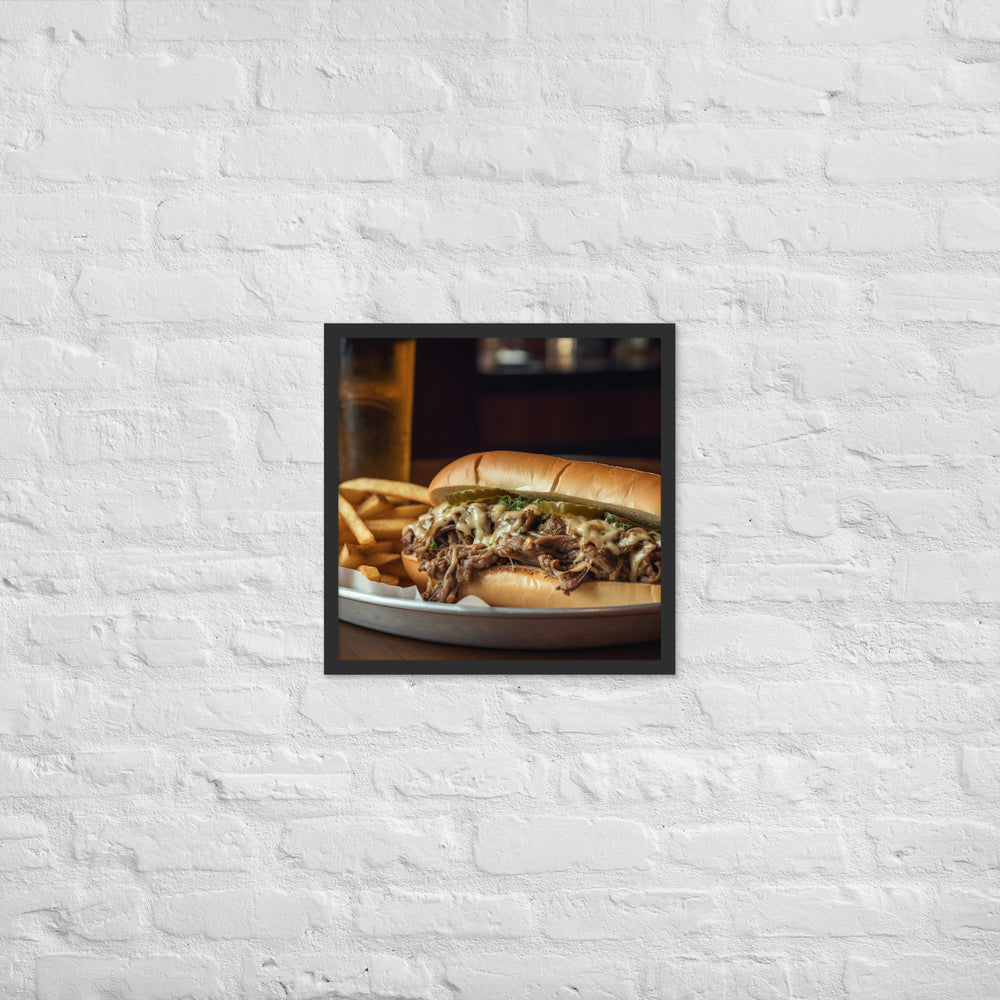 The Perfect Philly Cheesesteak Combo Framed poster 🤤 from Yumify.AI