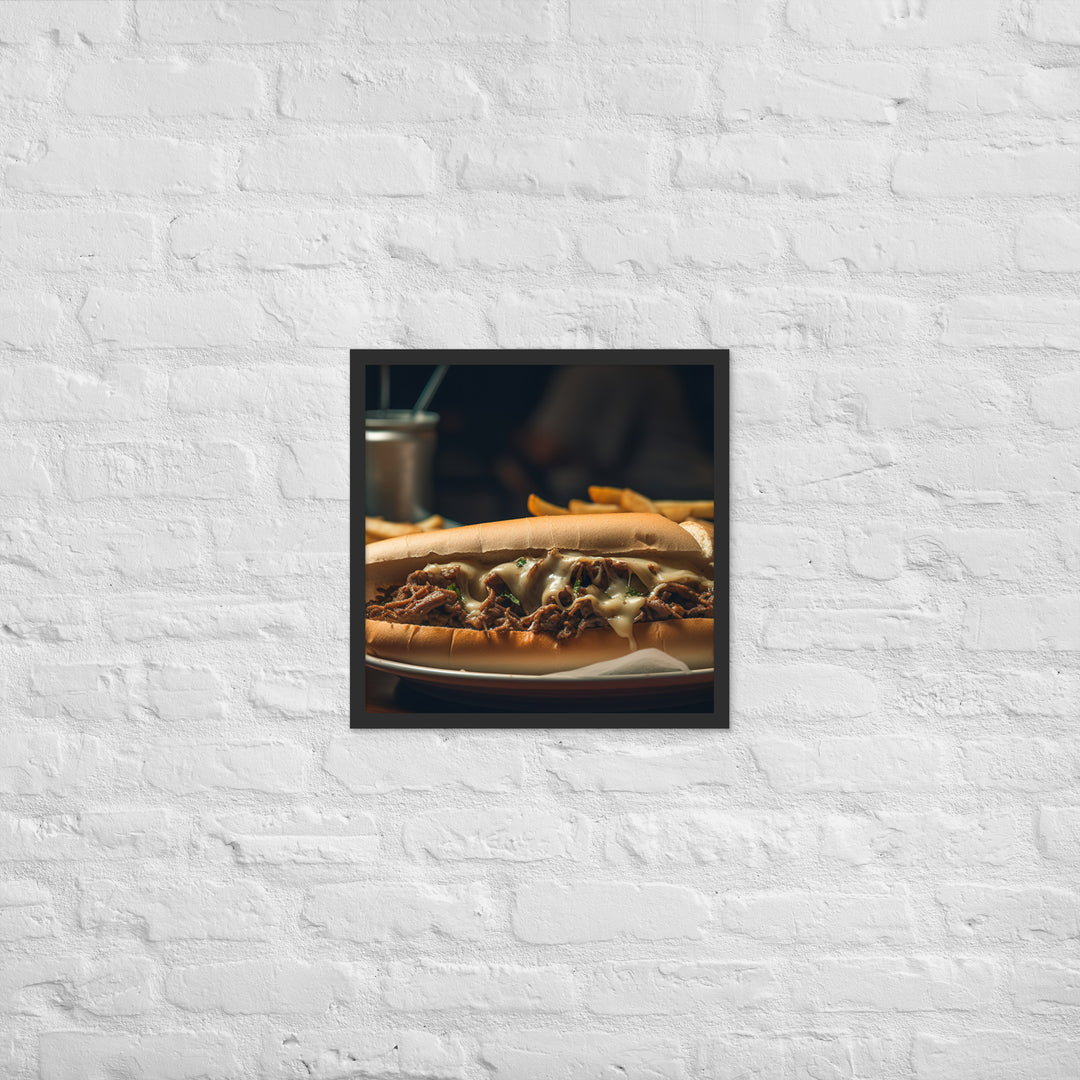 The Perfect Philly Cheesesteak Combo Framed poster 🤤 from Yumify.AI