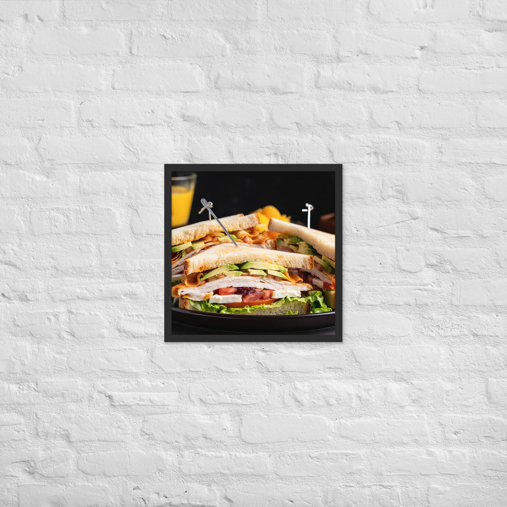 The Perfect Club Sandwich Framed poster 🤤 from Yumify.AI