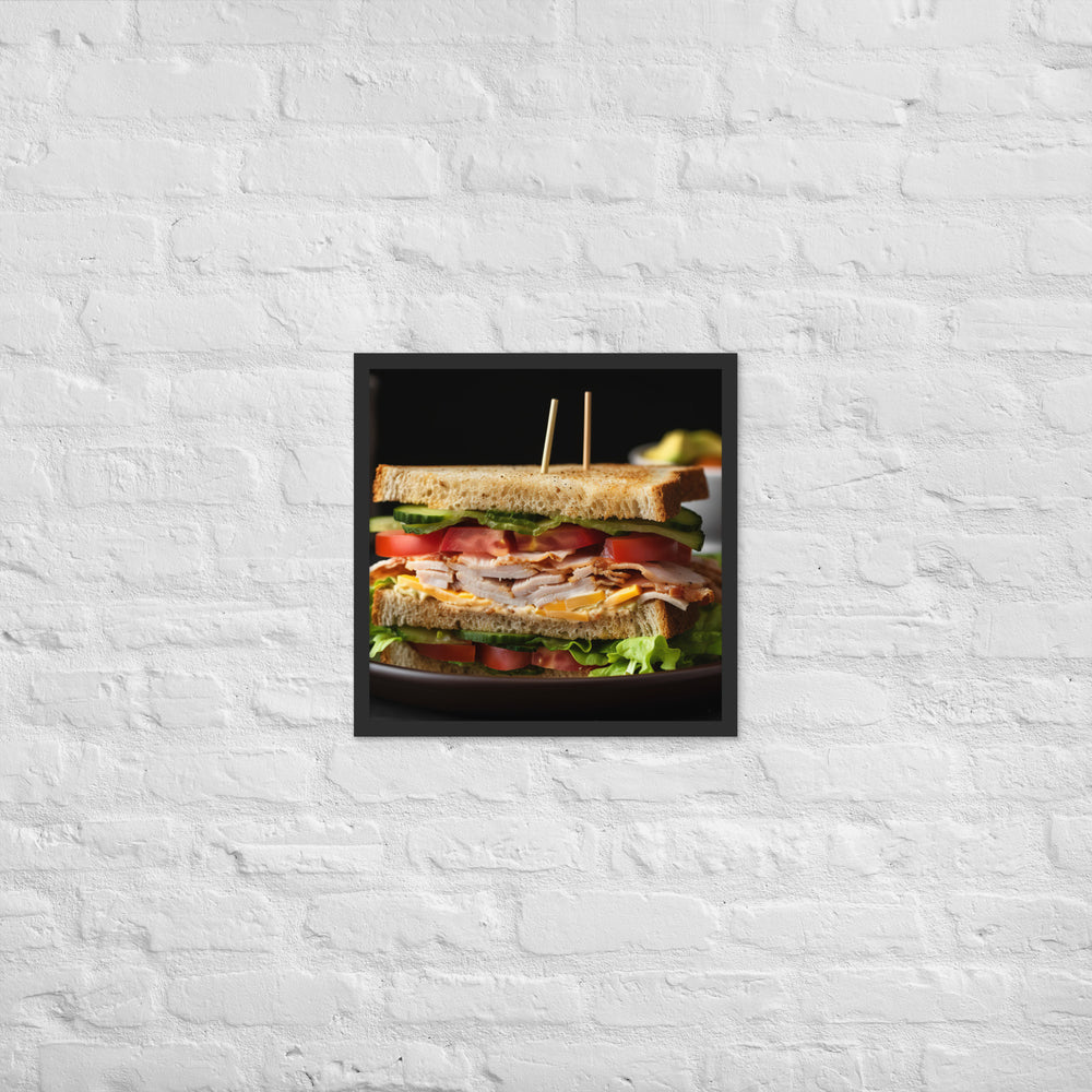 The Perfect Club Sandwich Framed poster 🤤 from Yumify.AI