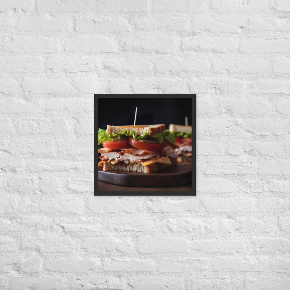 The Classic Club Sandwich Framed poster 🤤 from Yumify.AI