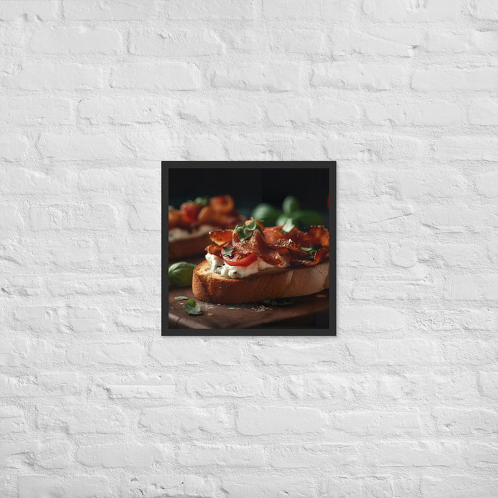 Open Faced BLT Crostini Framed poster 🤤 from Yumify.AI