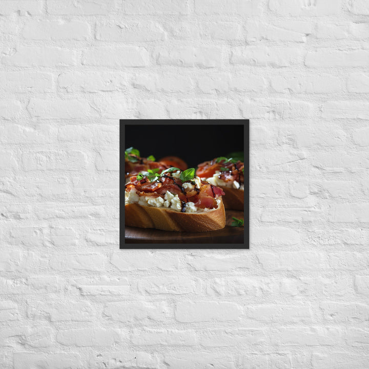 Open Faced BLT Crostini Framed poster 🤤 from Yumify.AI