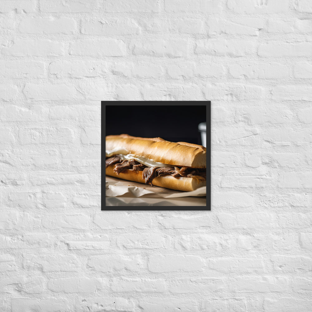 French Dip Sandwich for Lunch Framed poster 🤤 from Yumify.AI