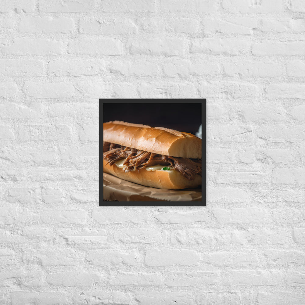French Dip Sandwich for Lunch Framed poster 🤤 from Yumify.AI