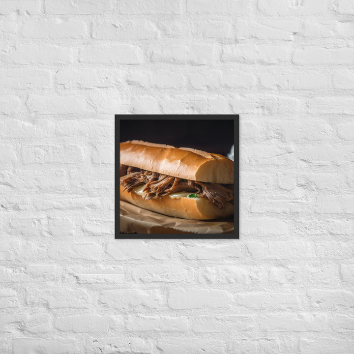 French Dip Sandwich for Lunch Framed poster 🤤 from Yumify.AI