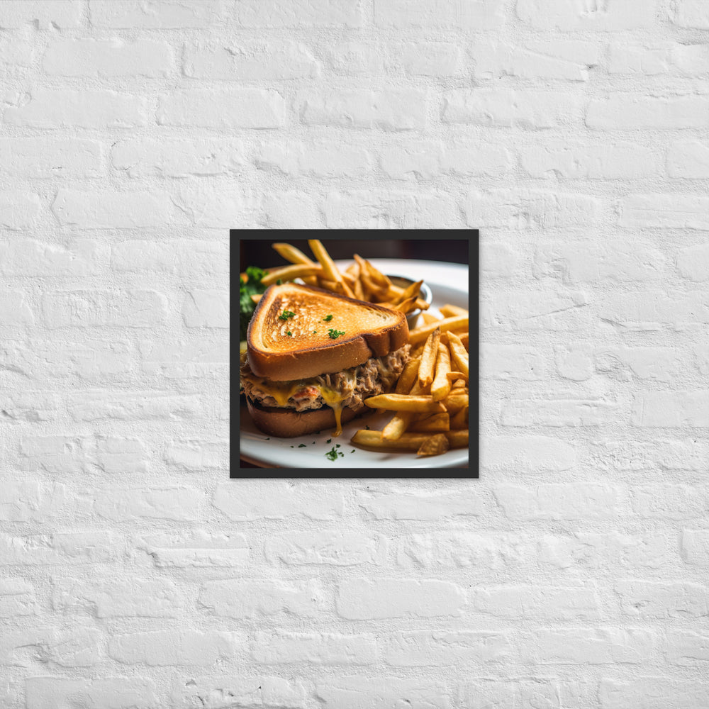 Cheesy Tuna Melt Heaven Framed poster 🤤 from Yumify.AI