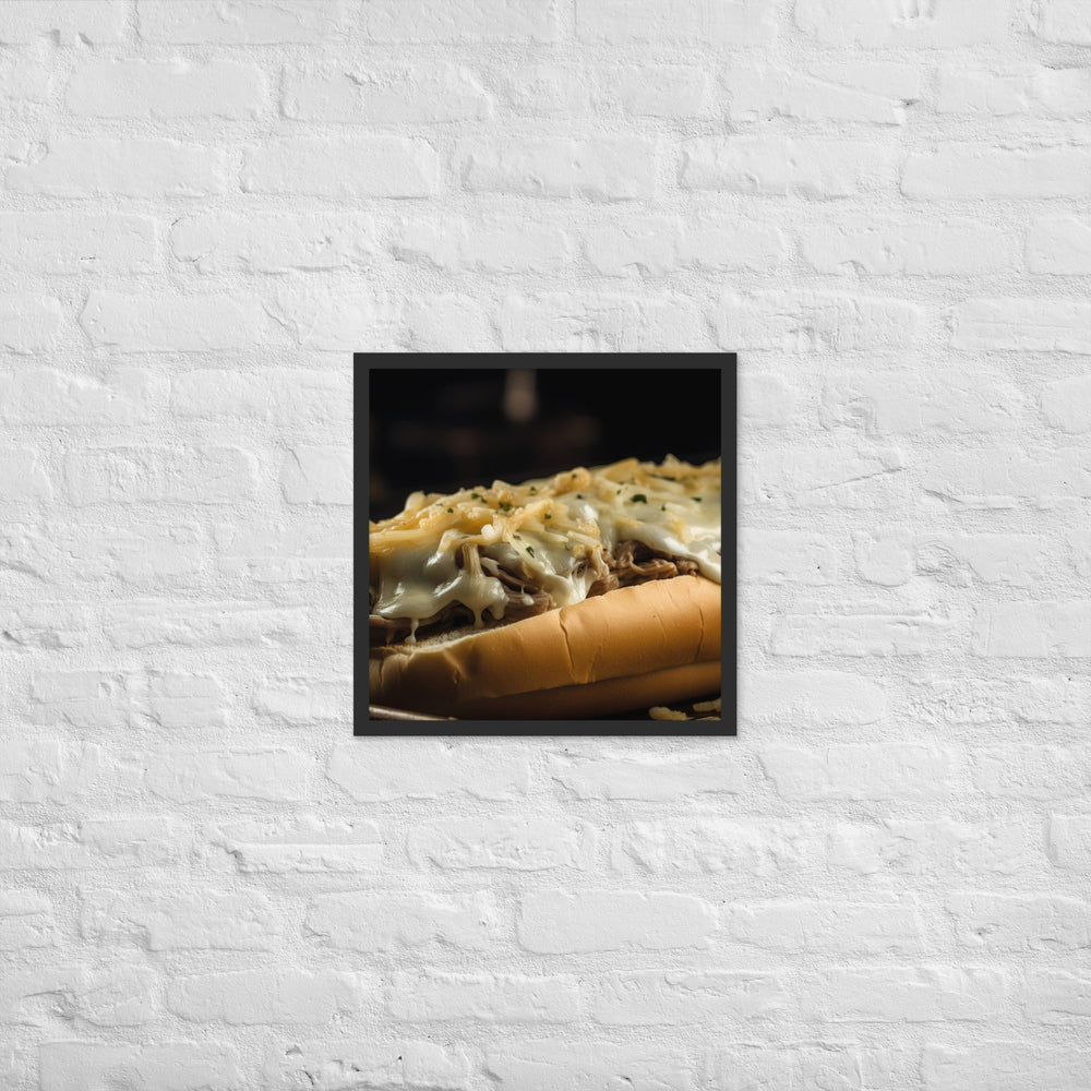 Cheesy Philly Cheesesteak Framed poster 🤤 from Yumify.AI