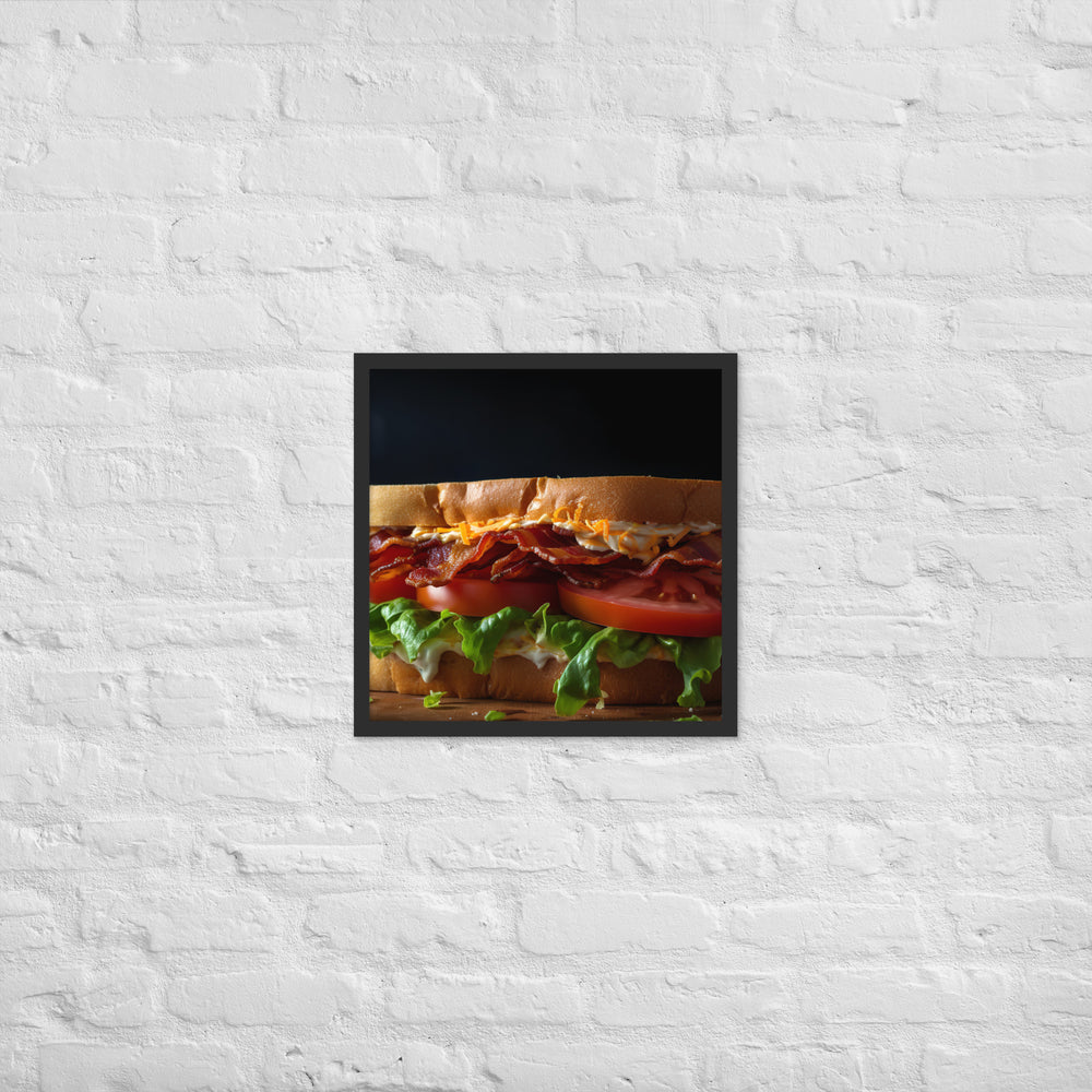 A delicious BLT sandwich Framed poster 🤤 from Yumify.AI