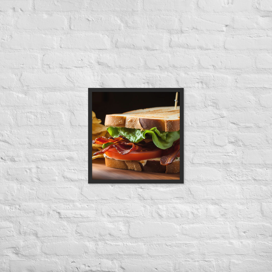 A beautifully crafted BLT sandwich Framed poster 🤤 from Yumify.AI