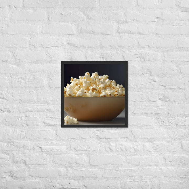 White Cheddar Popcorn Framed poster 🤤 from Yumify.AI