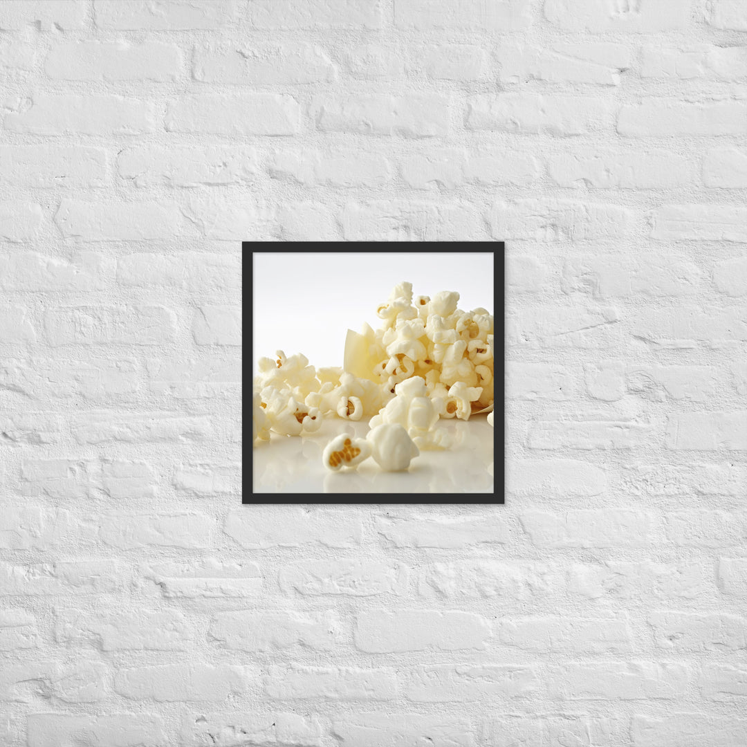 White Cheddar Popcorn Framed poster 🤤 from Yumify.AI