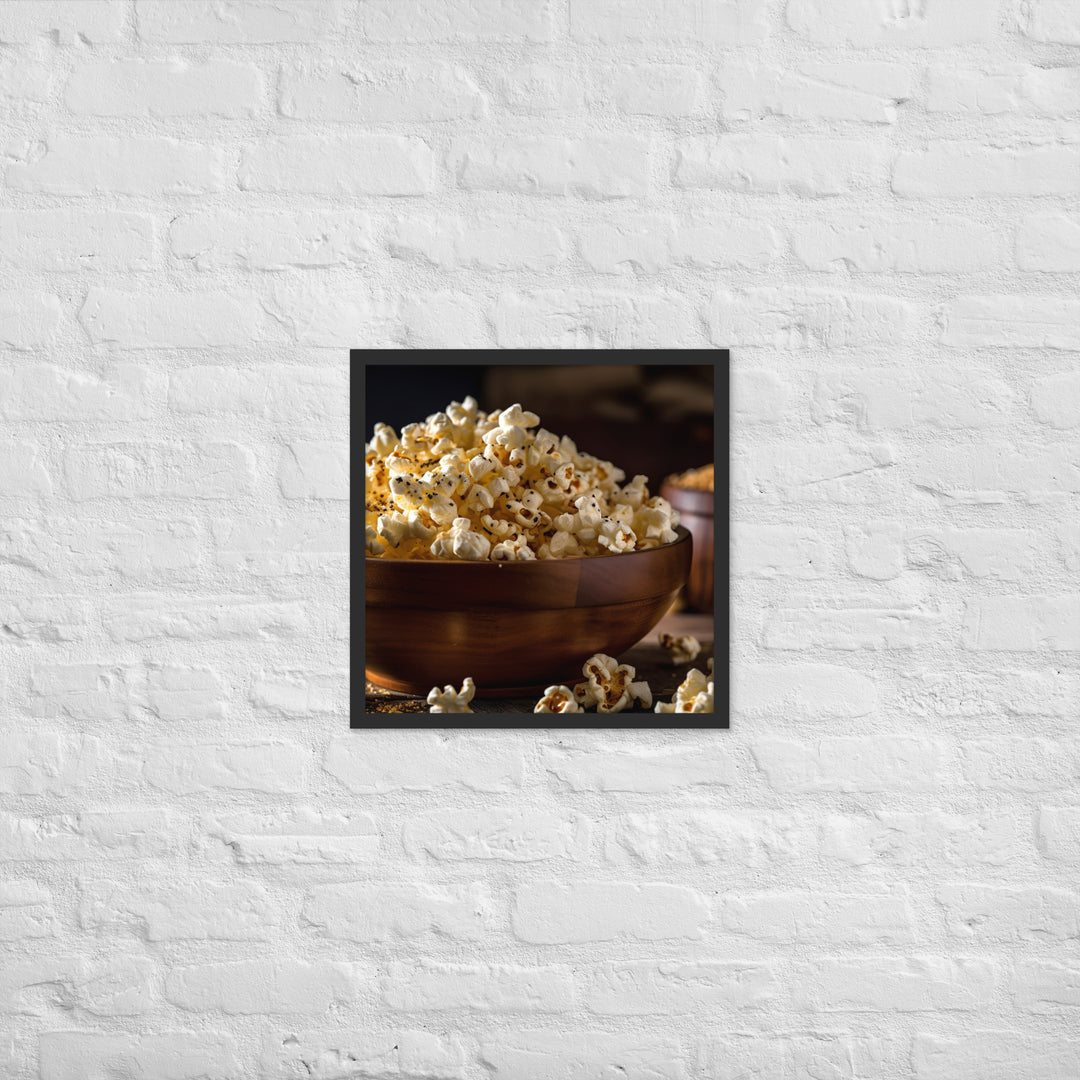 Garlic Parmesan Popcorn Framed poster 🤤 from Yumify.AI