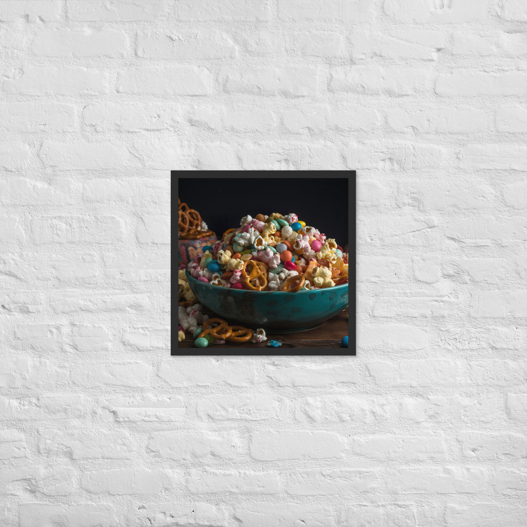 Popcorn Party Mix Framed poster 🤤 from Yumify.AI