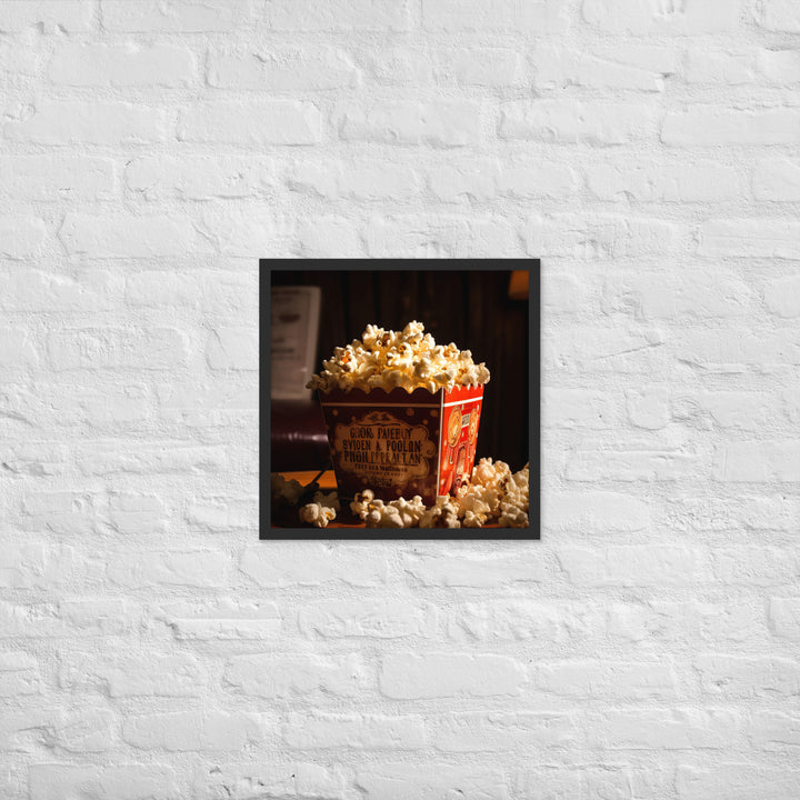 Classic Movie Night Popcorn Framed poster 🤤 from Yumify.AI