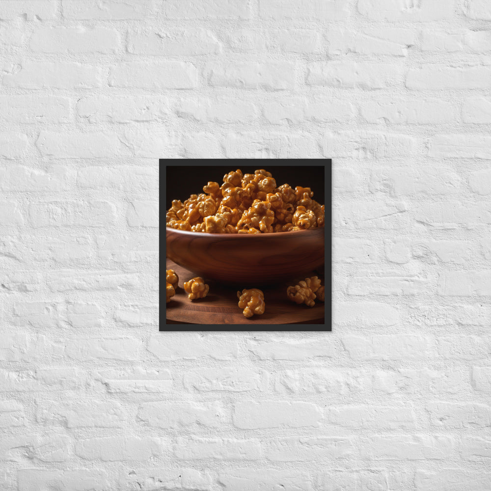 Caramel Popcorn Crunch Framed poster 🤤 from Yumify.AI