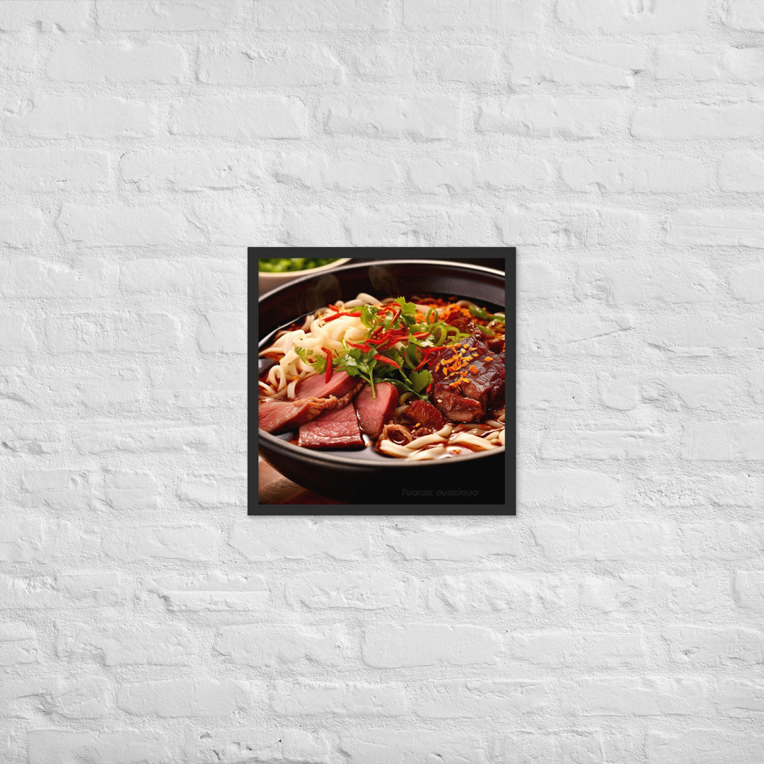 Bun Bo Hue Framed poster 🤤 from Yumify.AI