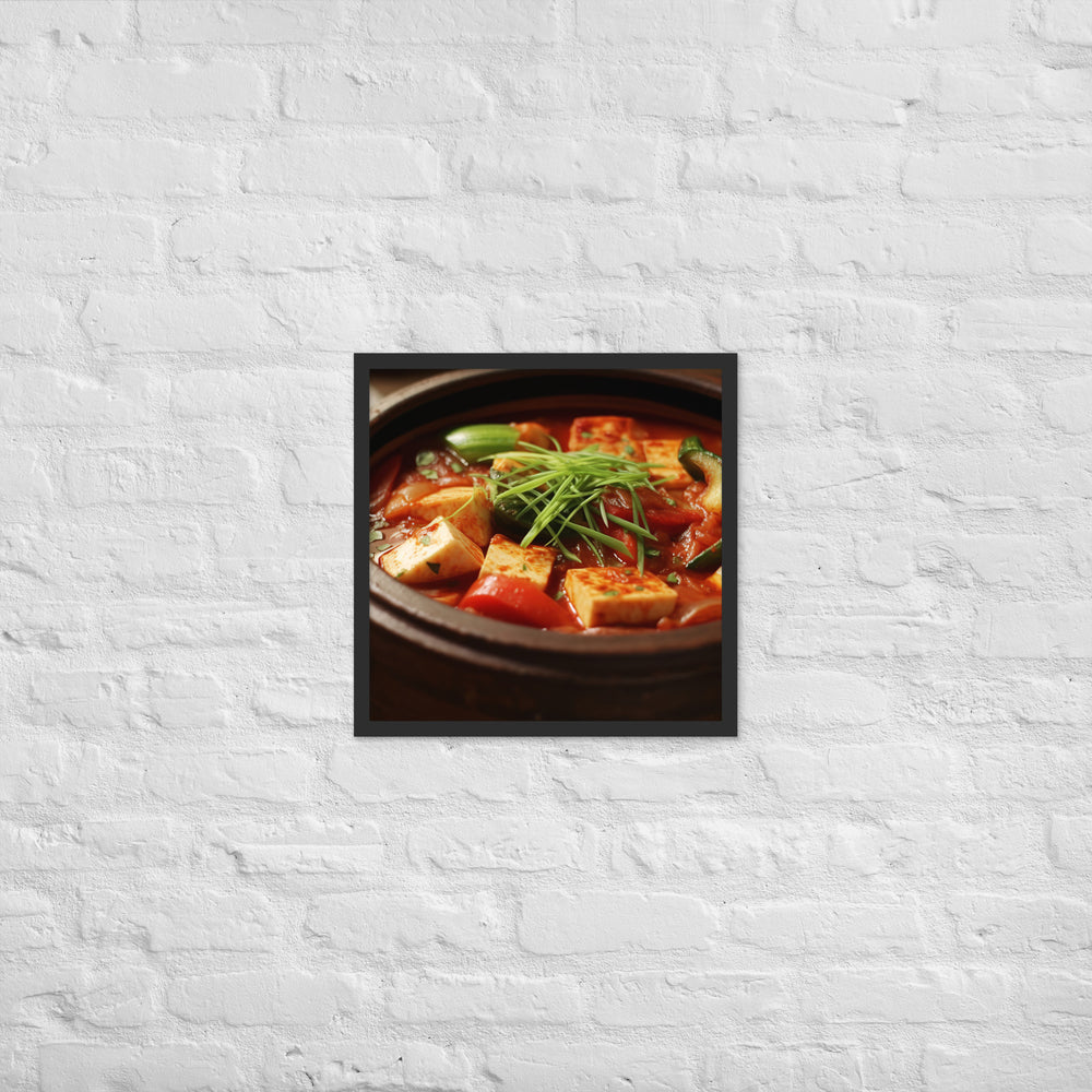 Sundubu Jjigae Framed poster 🤤 from Yumify.AI