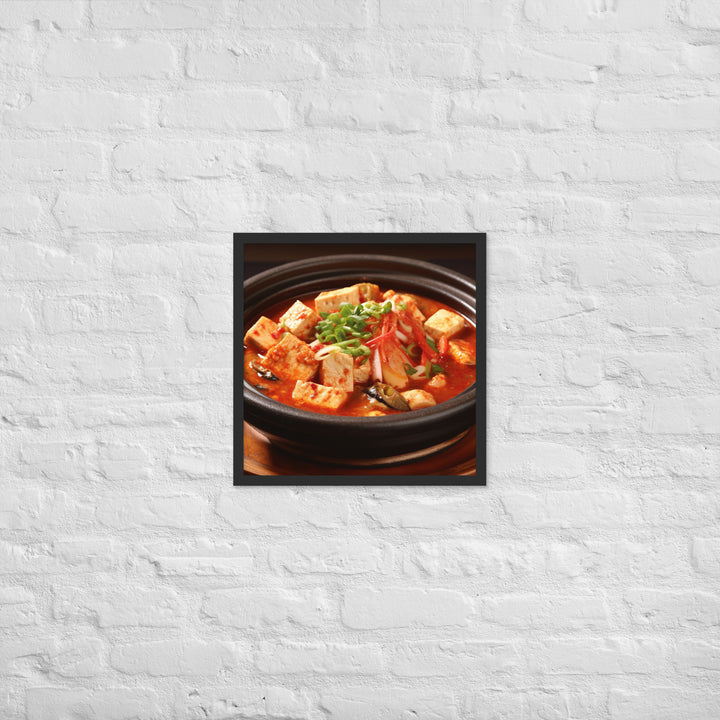 Sundubu Jjigae Framed poster 🤤 from Yumify.AI