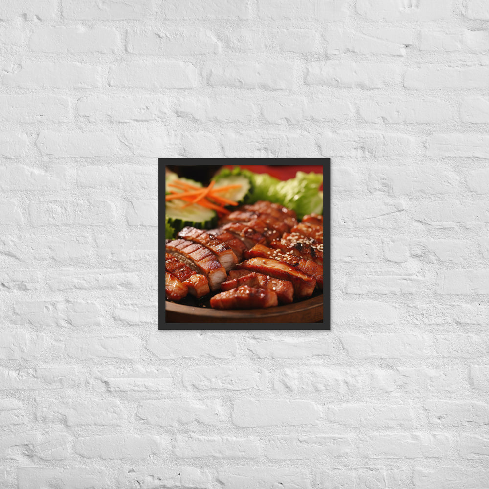 Samgyeopsal Framed poster 🤤 from Yumify.AI