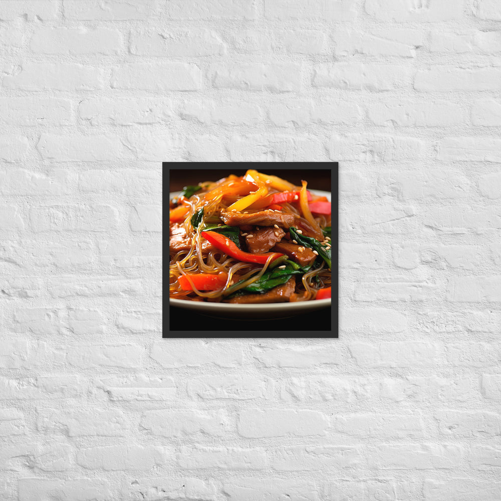 Japchae Framed poster 🤤 from Yumify.AI