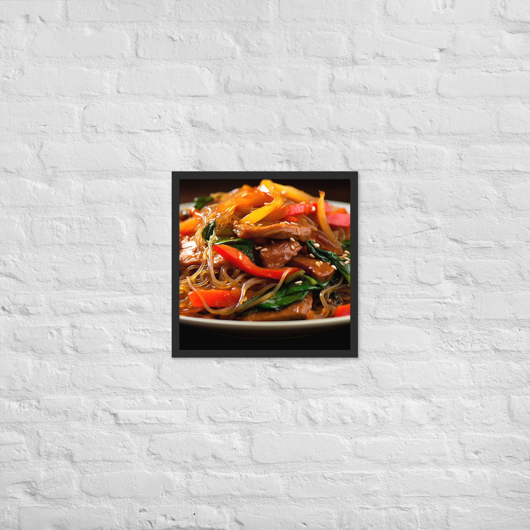 Japchae Framed poster 🤤 from Yumify.AI