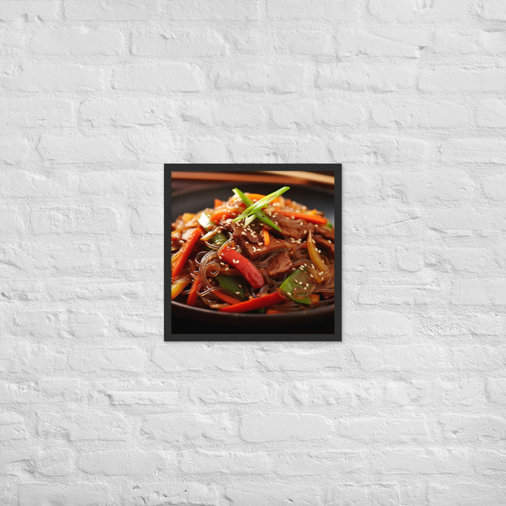 Japchae Framed poster 🤤 from Yumify.AI