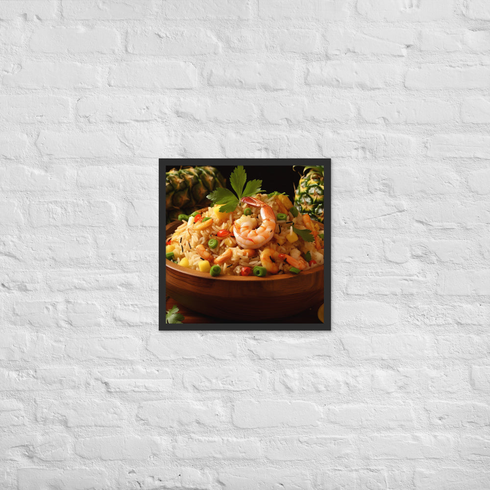 Pineapple Fried Rice Framed poster 🤤 from Yumify.AI