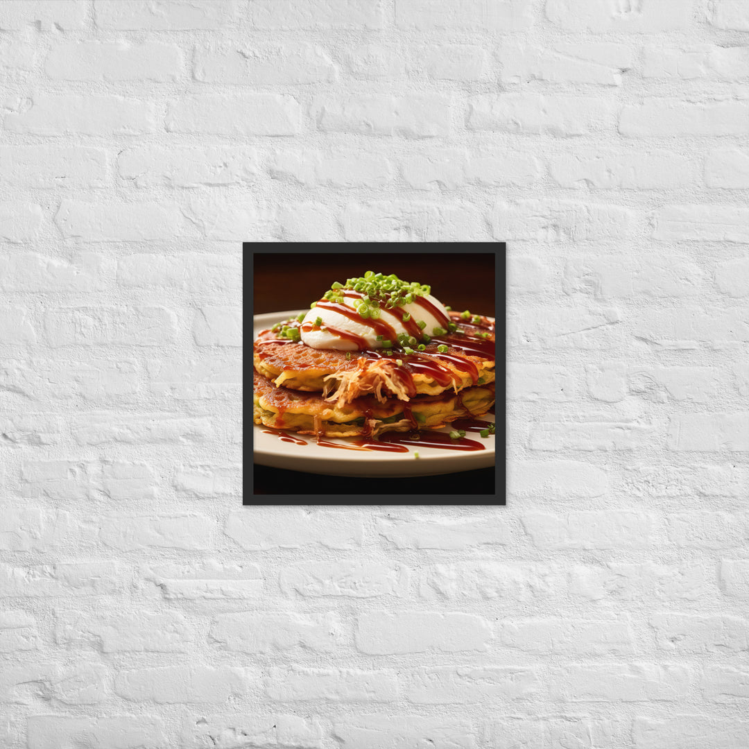 Okonomiyaki Framed poster 🤤 from Yumify.AI