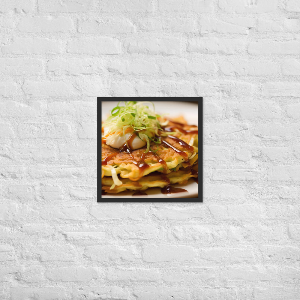 Okonomiyaki Framed poster 🤤 from Yumify.AI