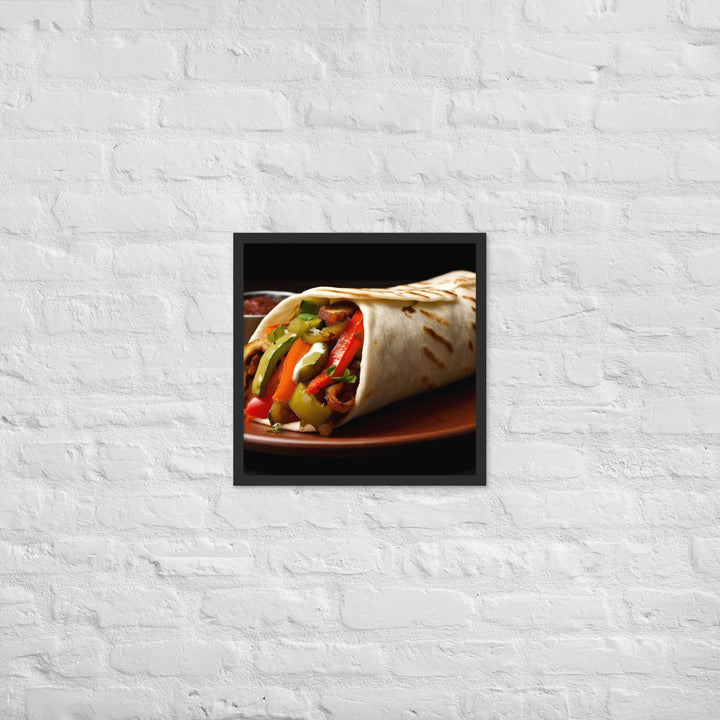 Vegetarian Shawarma Framed poster 🤤 from Yumify.AI