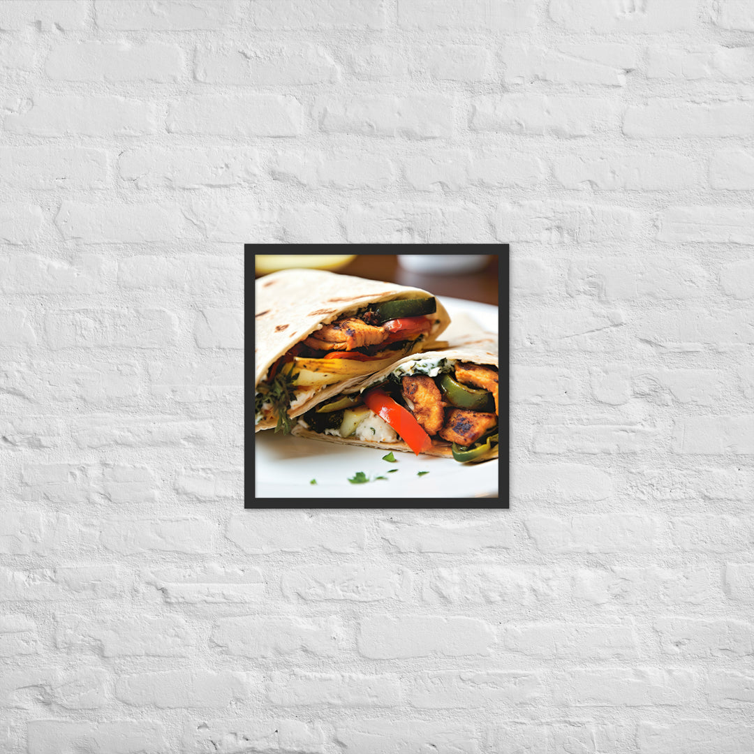 Vegetarian Shawarma Framed poster 🤤 from Yumify.AI