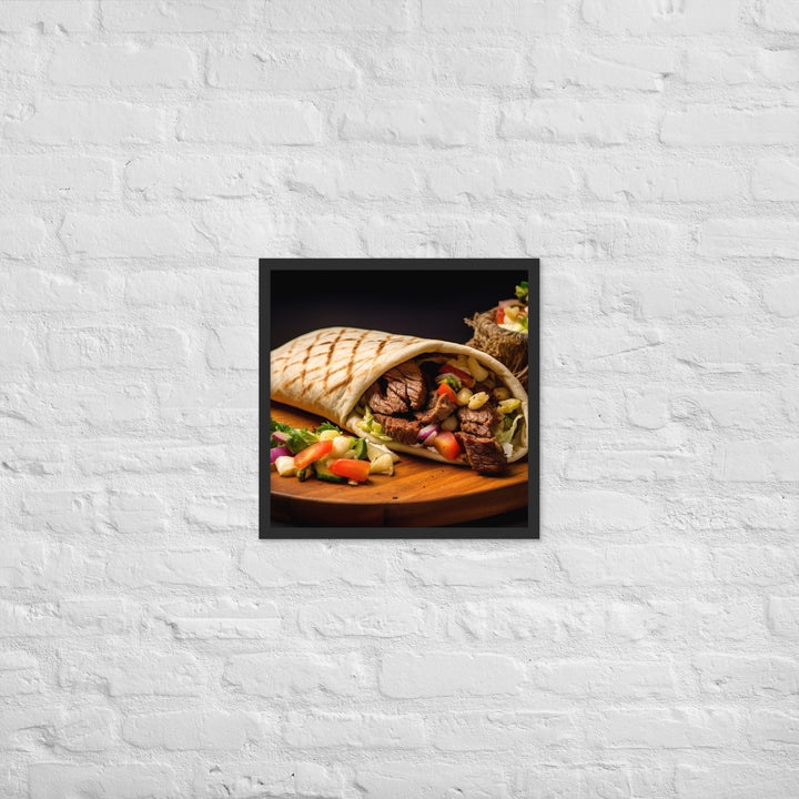 Lamb Shawarma Framed poster 🤤 from Yumify.AI