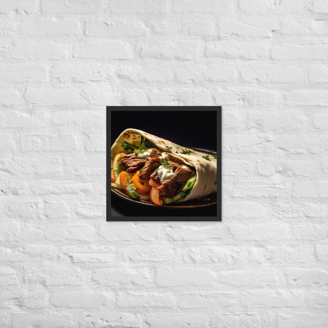 Lamb Shawarma Framed poster 🤤 from Yumify.AI