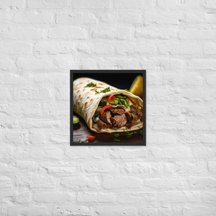 Lamb Shawarma Framed poster 🤤 from Yumify.AI