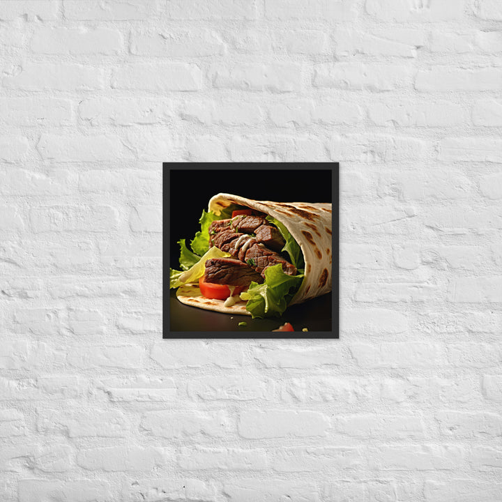 Lamb Shawarma Framed poster 🤤 from Yumify.AI