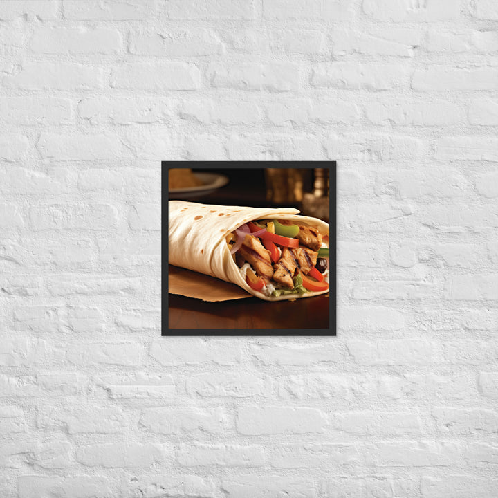 Chicken Shawarma Framed poster 🤤 from Yumify.AI