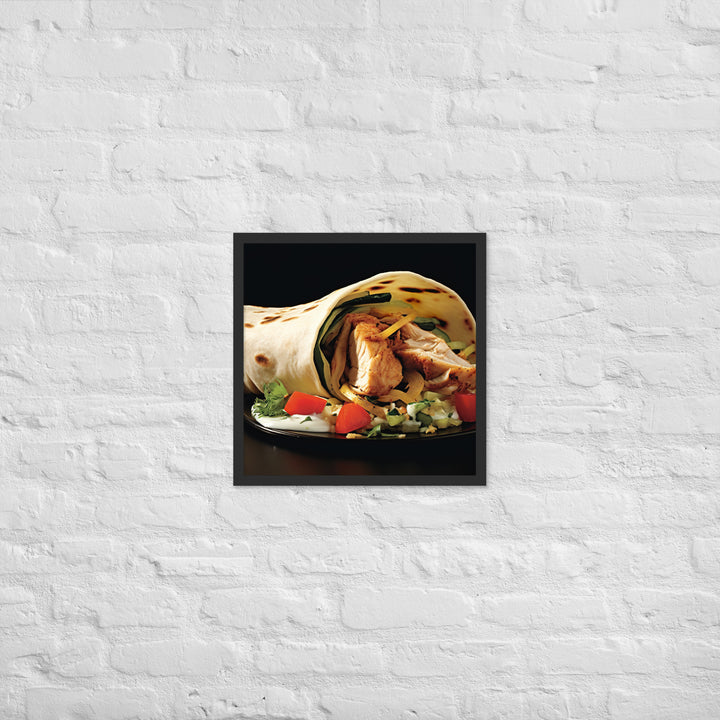 Chicken Shawarma Framed poster 🤤 from Yumify.AI