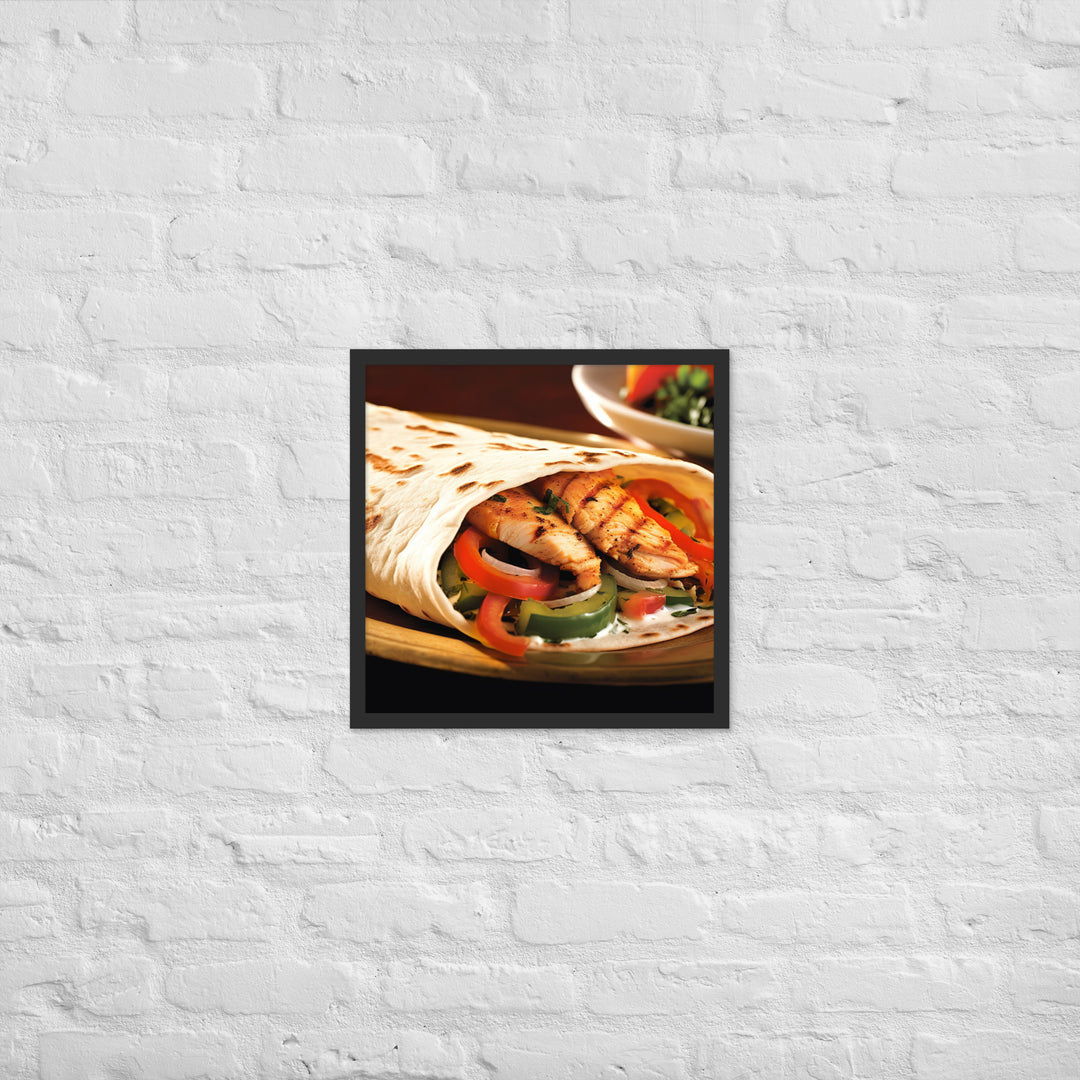 Chicken Shawarma Framed poster 🤤 from Yumify.AI