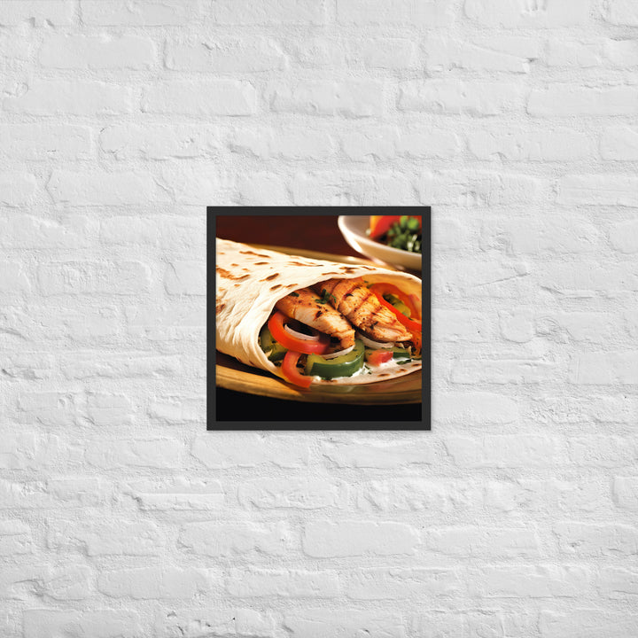 Chicken Shawarma Framed poster 🤤 from Yumify.AI