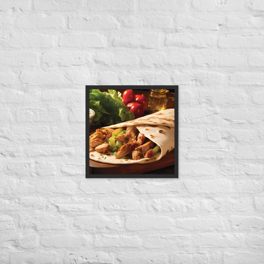 Chicken Shawarma Framed poster 🤤 from Yumify.AI