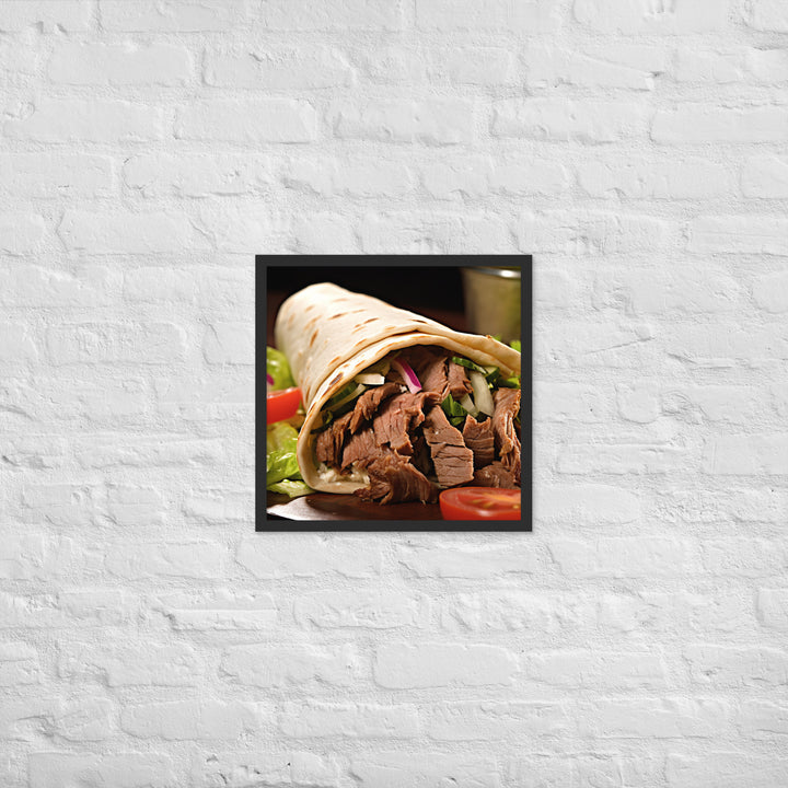 Beef Shawarma Framed poster 🤤 from Yumify.AI