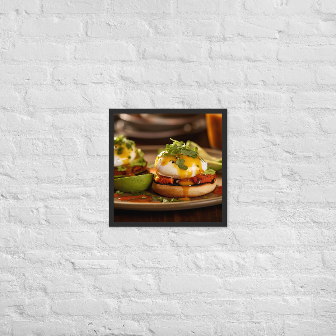 Southwest Eggs Benedict Framed poster 🤤 from Yumify.AI