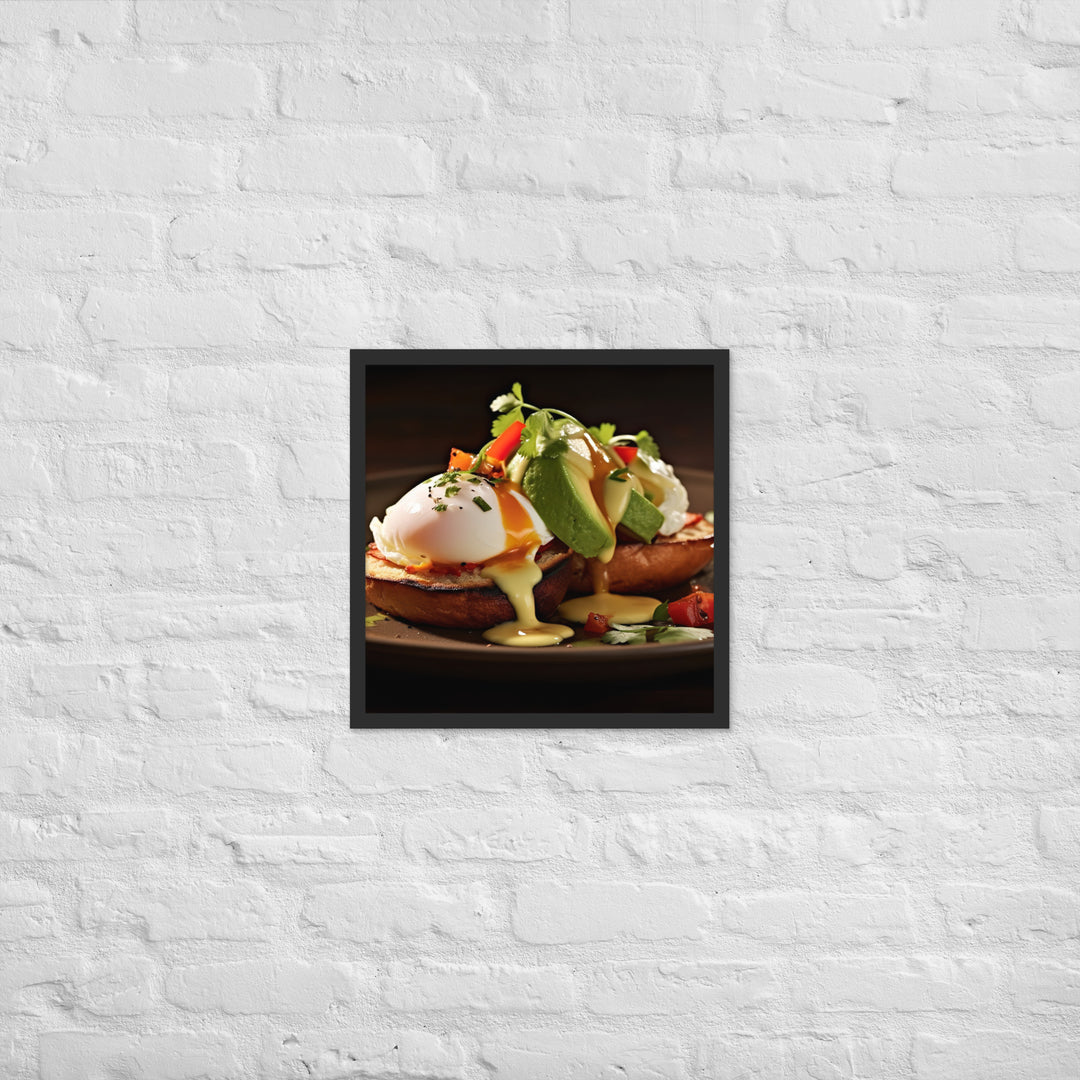 Southwest Eggs Benedict Framed poster 🤤 from Yumify.AI