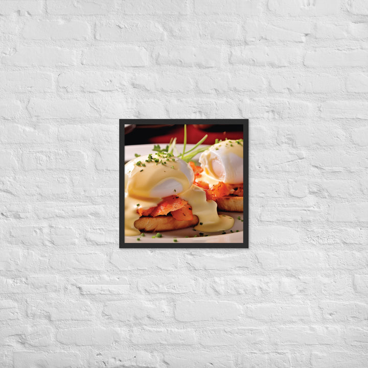 Crab or Lobster Eggs Benedict Framed poster 🤤 from Yumify.AI