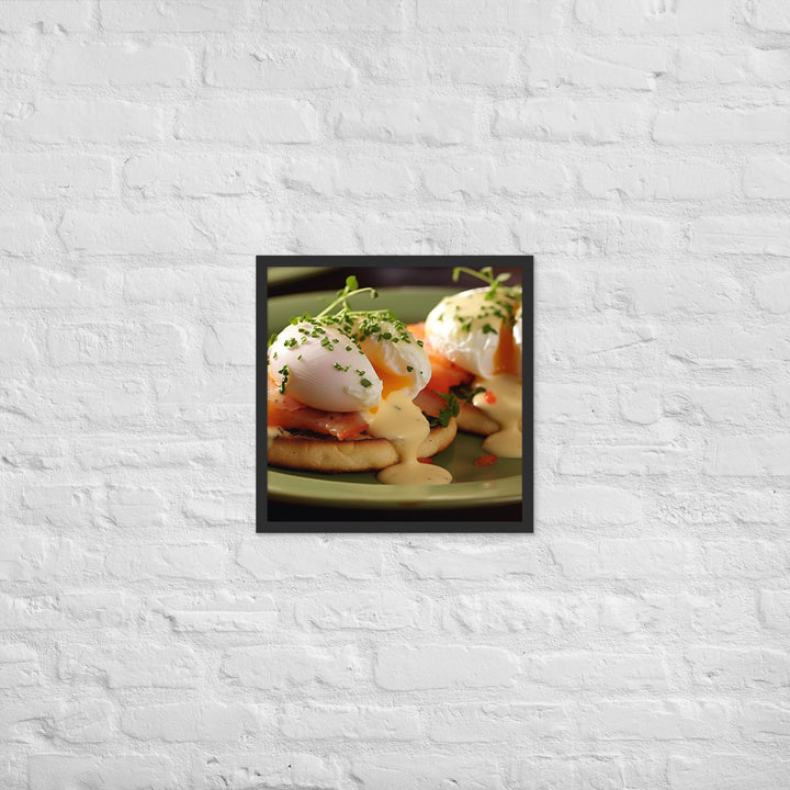 Crab or Lobster Eggs Benedict Framed poster 🤤 from Yumify.AI