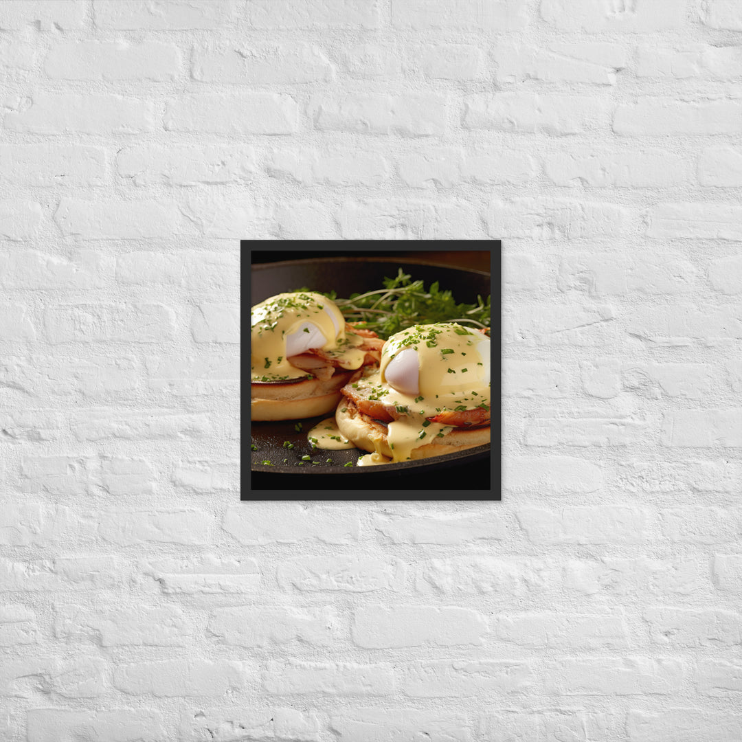 Crab or Lobster Eggs Benedict Framed poster 🤤 from Yumify.AI