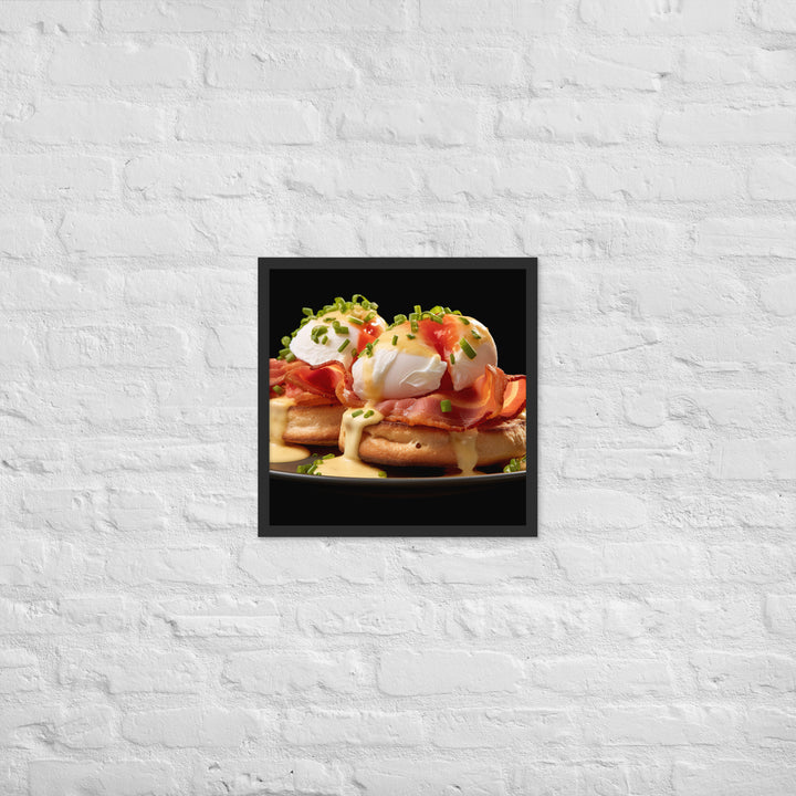 Bacon and Tomato Eggs Benedict Framed poster 🤤 from Yumify.AI