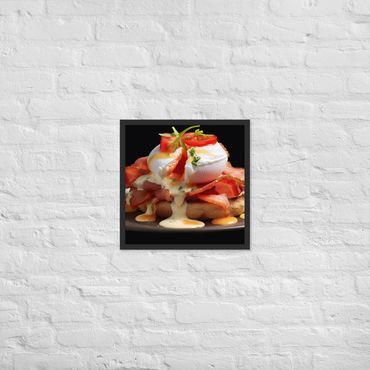 Bacon and Tomato Eggs Benedict Framed poster 🤤 from Yumify.AI