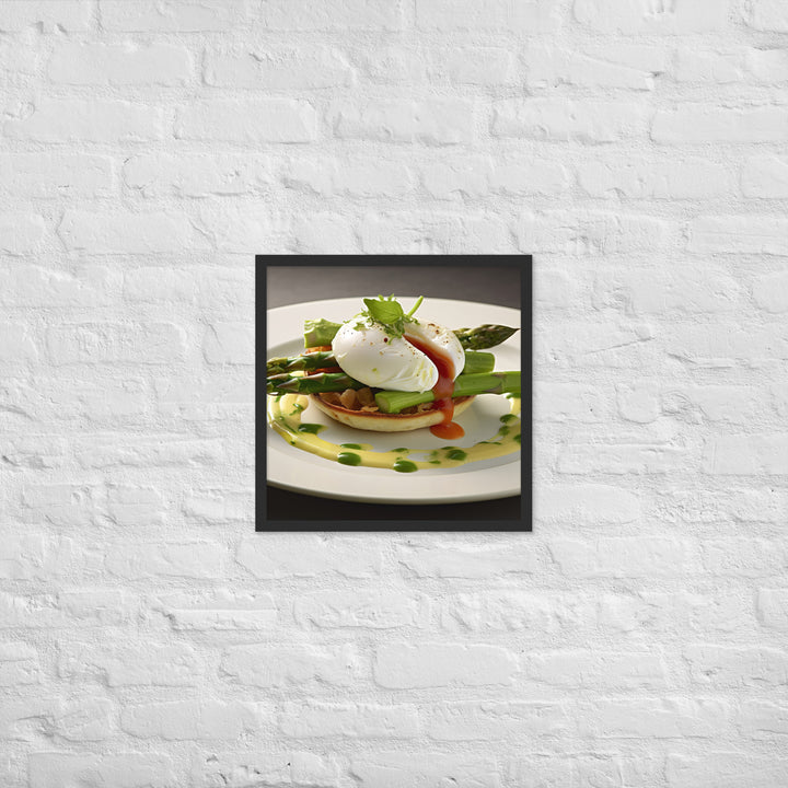 Asparagus Eggs Benedict Framed poster 🤤 from Yumify.AI